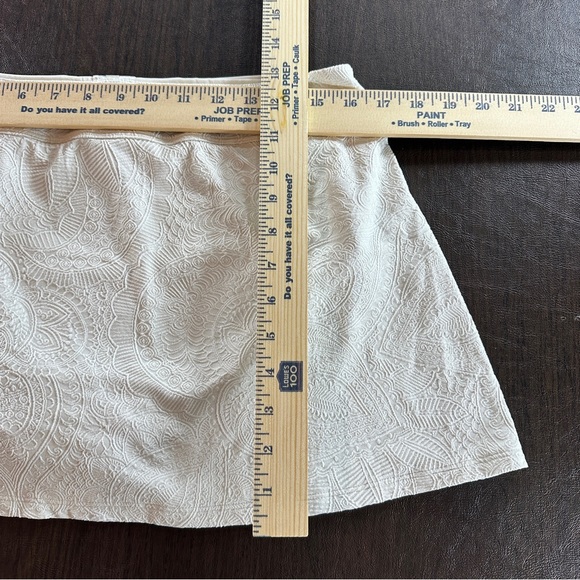Lands' End White Paisley Textured Active Golf Tennis Workout Skort Sz 12P - Picture 9 of 10